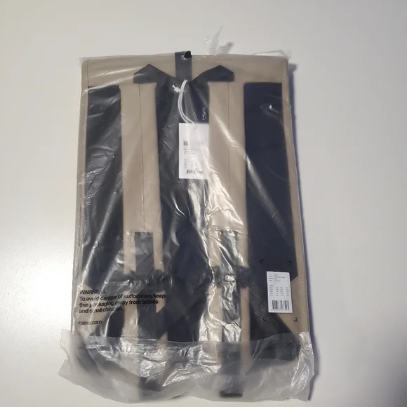 RAINS Rolltop Rucksack Sand - Picture 8 of 9